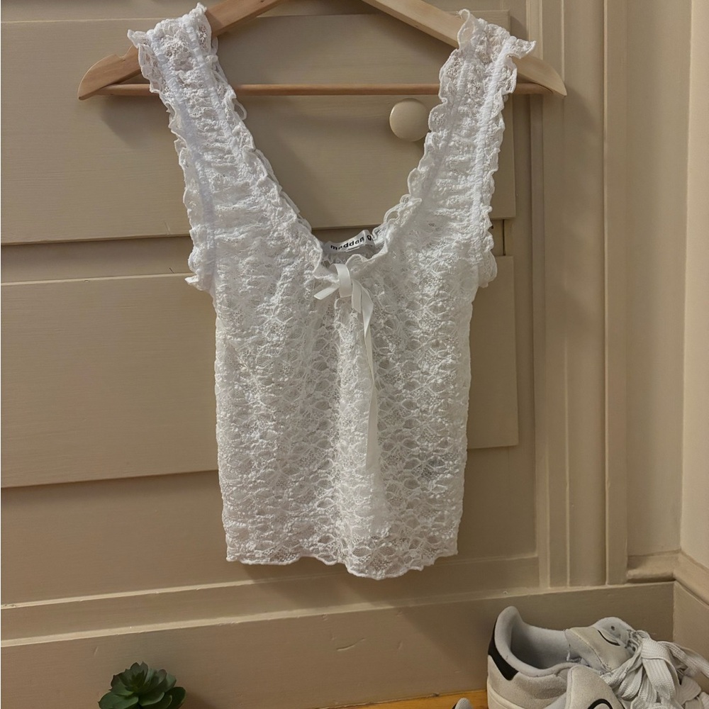 Madden Girl White Lace Top